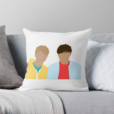 Sam And Colby Sticker Throw Pillow Official Sam And Colby Merch