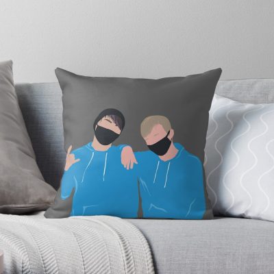 Sam And Colby (2) Throw Pillow Official Sam And Colby Merch