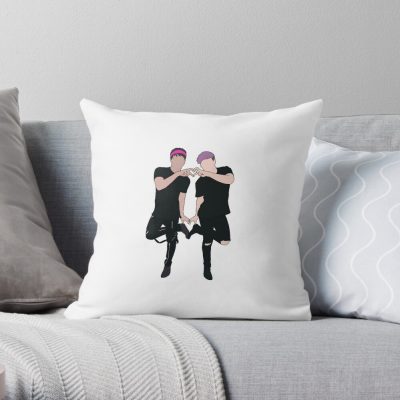 Jake Webber And Colby Brock Throw Pillow Official Sam And Colby Merch