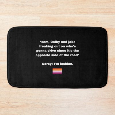 Corey Scherer In Sam And Colby Bath Mat Official Sam And Colby Merch